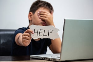 Child asking for help